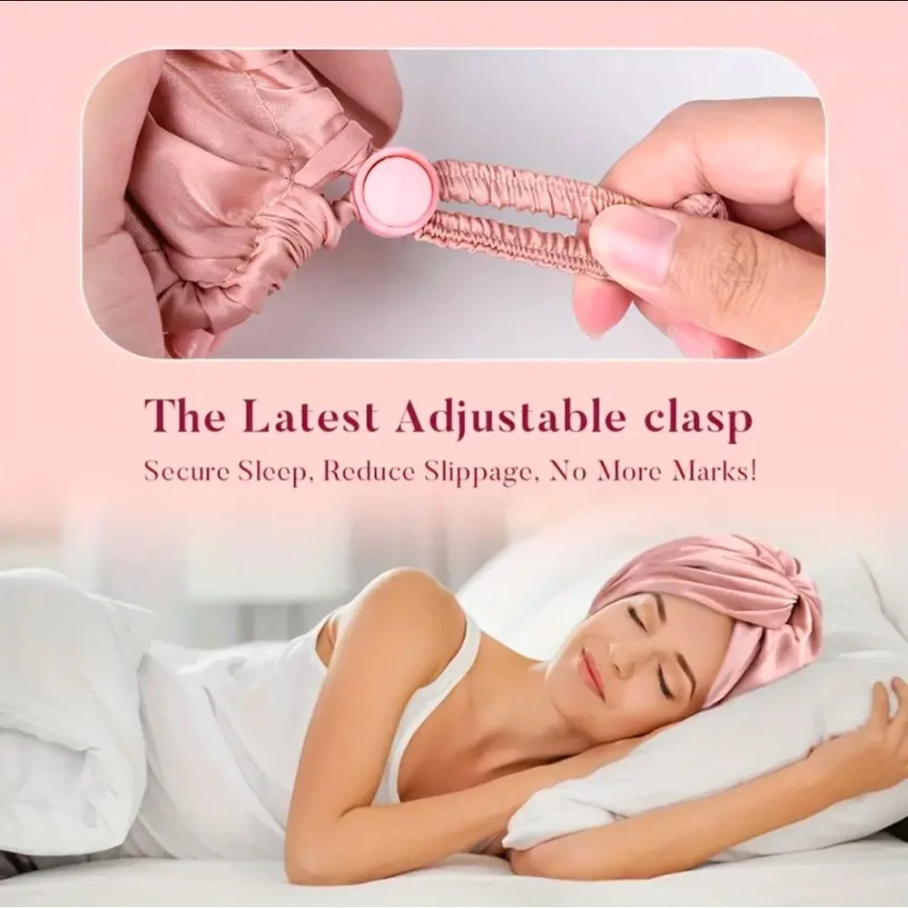 Elle 3pcs Champagne Satin Hair Care Sleep Set